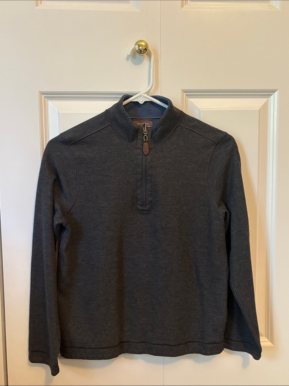 Johnston & Murphy Dark Charcoal Half-Zip Pullover